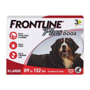 Frontline Plus Flea & Tick Control for Dogs, 89-132 Pounds