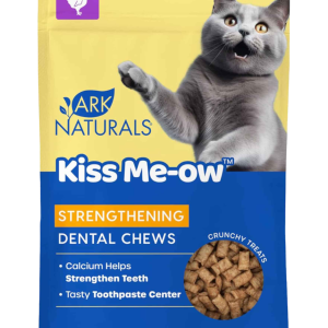 Ark Naturals Kiss Me-Ow Strengthening Chicken Dental Crunchy Cat Treats, 3 Ounce Bag