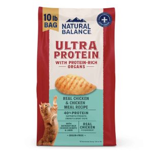 Natural Balance Ultra Protein Dry Cat Food, Real Chicken & Chicken Meal Recipe, 10 Pounds